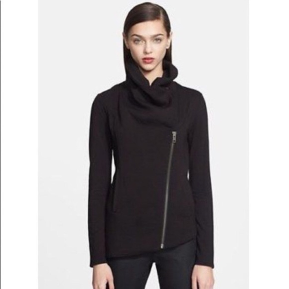 Helmut Lang sweater zip up asymmetrical